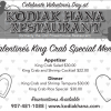 Valentine’s Day at Kodiak Hana Restaurant!!